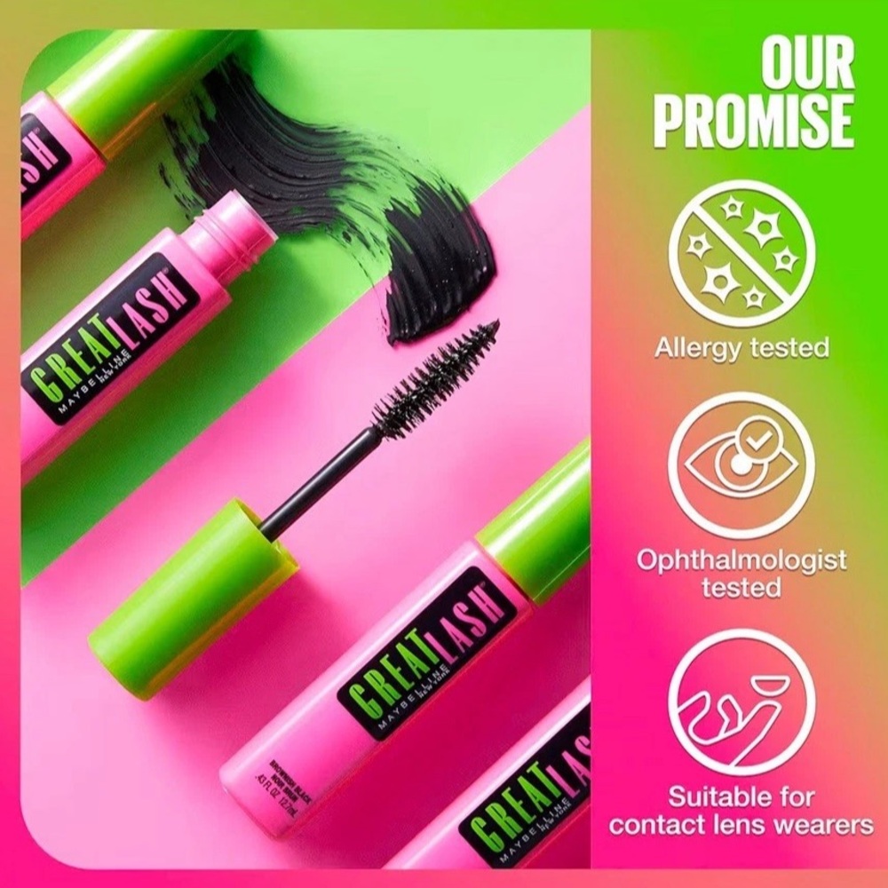 🆕 RESERVED FB Maybelline Lash Curved Brush Mascara Blackest Black - Picture 7 of 14